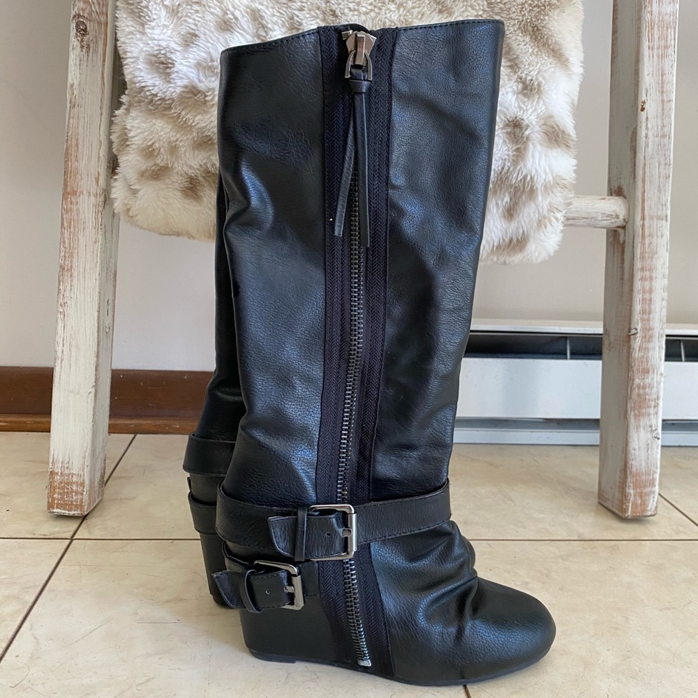 🆕 ALDO: Wedge Tall Black Boots